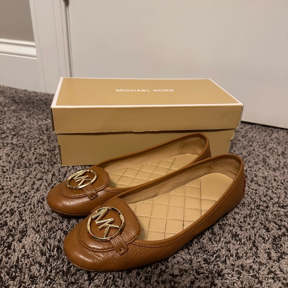 Michael Kors Brown Leather Flats